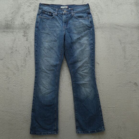 Levi's 515 Jeans Women's 4 Short Blue Mid-Rise Bootcut 30" Inseam Distressed - Picture 1 of 14
